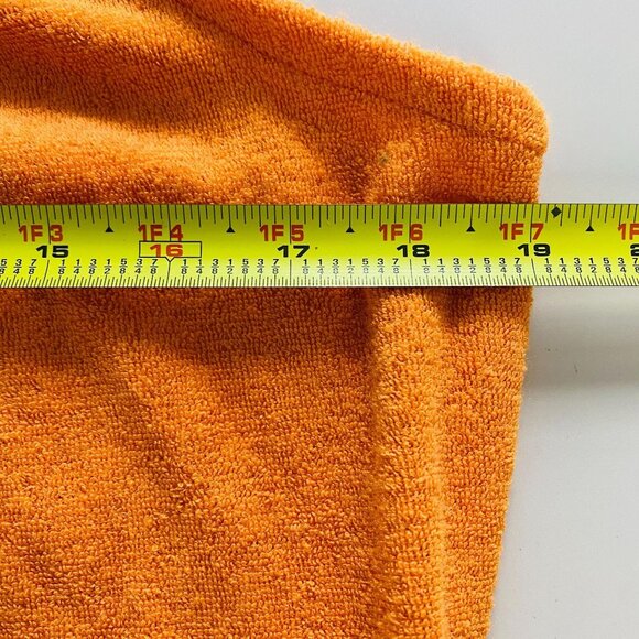 Vintage 1970s Orange Terrycloth Bathing Suit Cover Up Dress Size Small / Medium - Picture 10 of 11